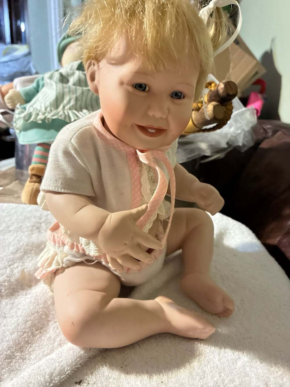 1993 Ashton-drake Porcelain Doll, Blonde Hair, Blue Eyes, Signed, Numbered
